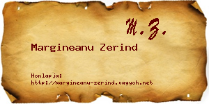Margineanu Zerind névjegykártya